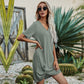 Women's Twisted V-Neck Short Sleeve Dress