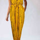 KenyaBay Striped Contrast Tie Ankle Spaghetti Strap Jumpsuit
