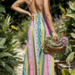 Backless Printed Surplice Cami Dress