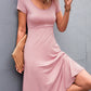 Women's Scoop Neck Short Sleeve Dress