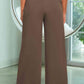 Drawstring Wide Leg Pants with Pockets
