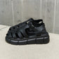 Qupid Platform Cage Strap Sandal in Black