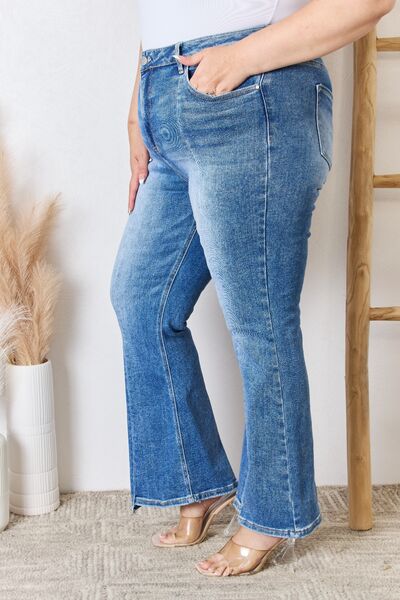 RISEN Full Size High Rise Ankle Flare Jeans *