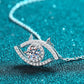 Moissanite Evil Eye Pendant 925 Sterling Silver Necklace