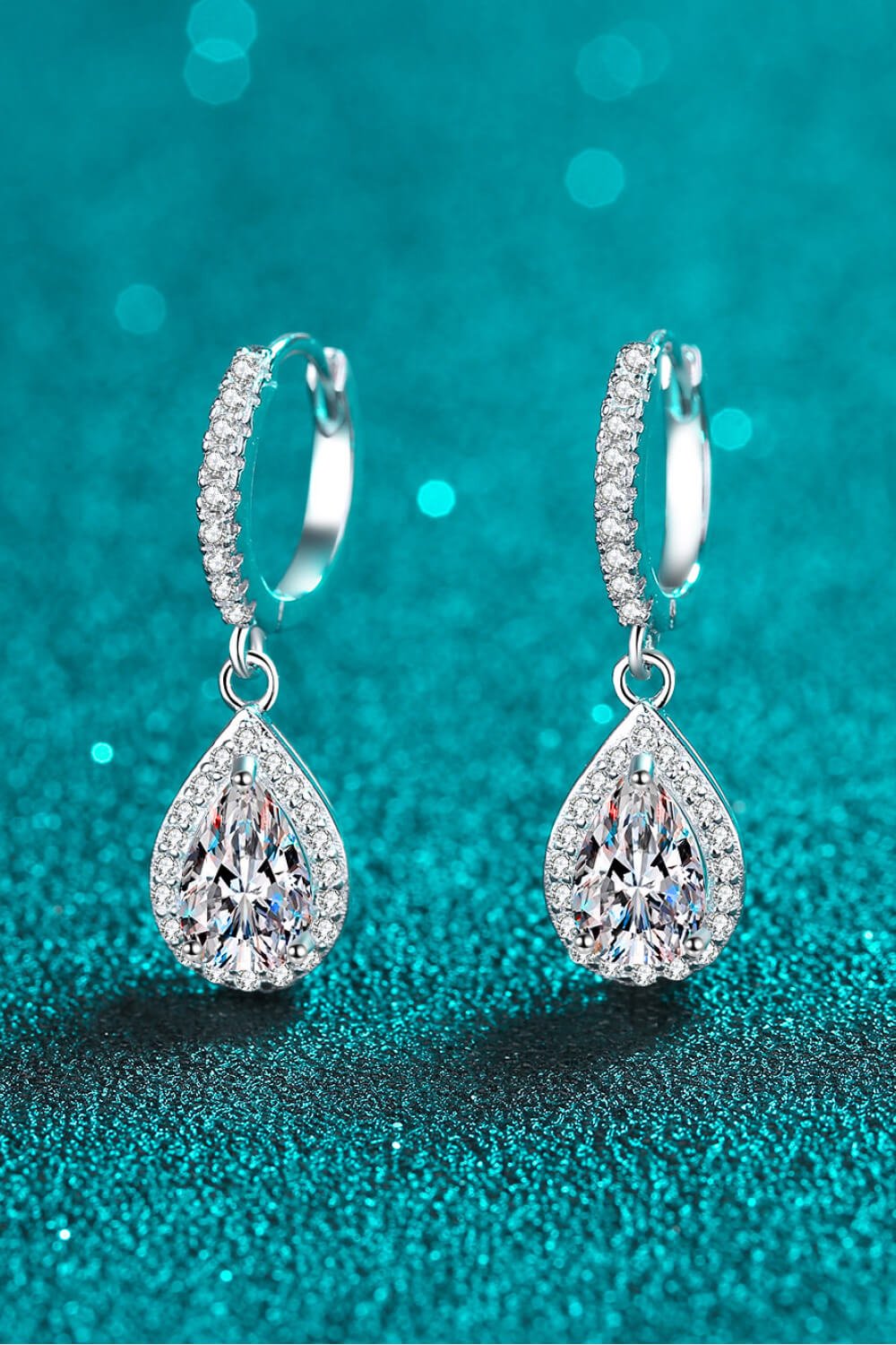 Women's Moissanite Teardrop Earrings