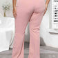 Plus Size Seamed Detail Plain Pants
