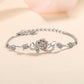 925 Sterling Silver Moissanite Women's Floral Bracelet