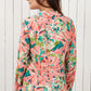 Floral Long Sleeve Collared Shirt