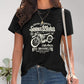 Motorcycle Graphic Round Neck T-Shirt