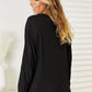 Double Take Light Gray Full Size Seam Detail Round Neck Long Sleeve Top