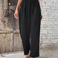INSPRIRE ME Ruched High Waist Straight Leg Pants