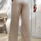 Center Seam Wide Leg Beige Pants