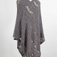 Fringe Openwork Surplice Cape Sleeve Poncho