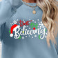 CHRISTMAS THEMED Letter Graphic Long Sleeve Sweatshirt