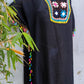 One Size Tassel Detail Embroidery Dress