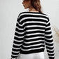 Striped Button Front Cardigan