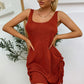 Drawstring Backless Mini Dress