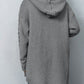 Cable-Knit Dropped Shoulder Hooded Cardigan