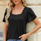 Square Neck Short Sleeve T-Shirt