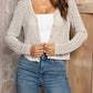 AuroraBlissX V-Neck Long Sleeve Buttoned Knit Top