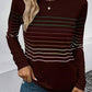 Striped Round Neck Long Sleeve T-Shirt