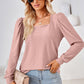 Square Neck Puff Sleeve T-Shirt