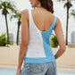 Contrast Tied Knit Tank
