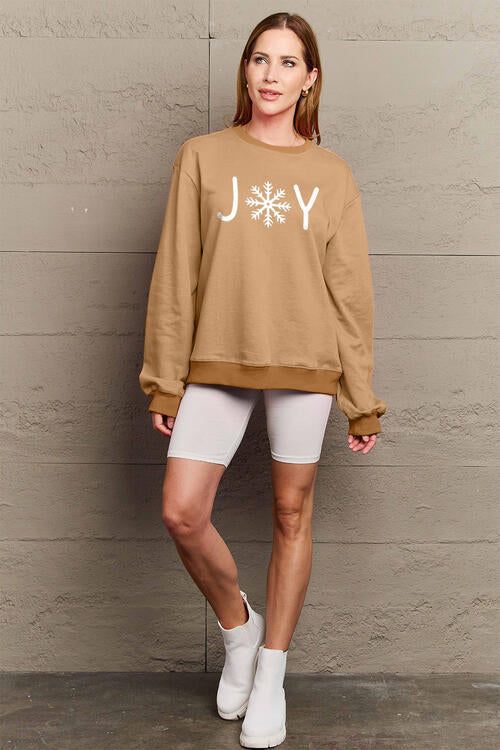 Simply Love Christmas Themed Full Size Graphic Long Sleeve Sweatshirt