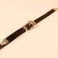 Women's Double Buckle PU Leather Belt