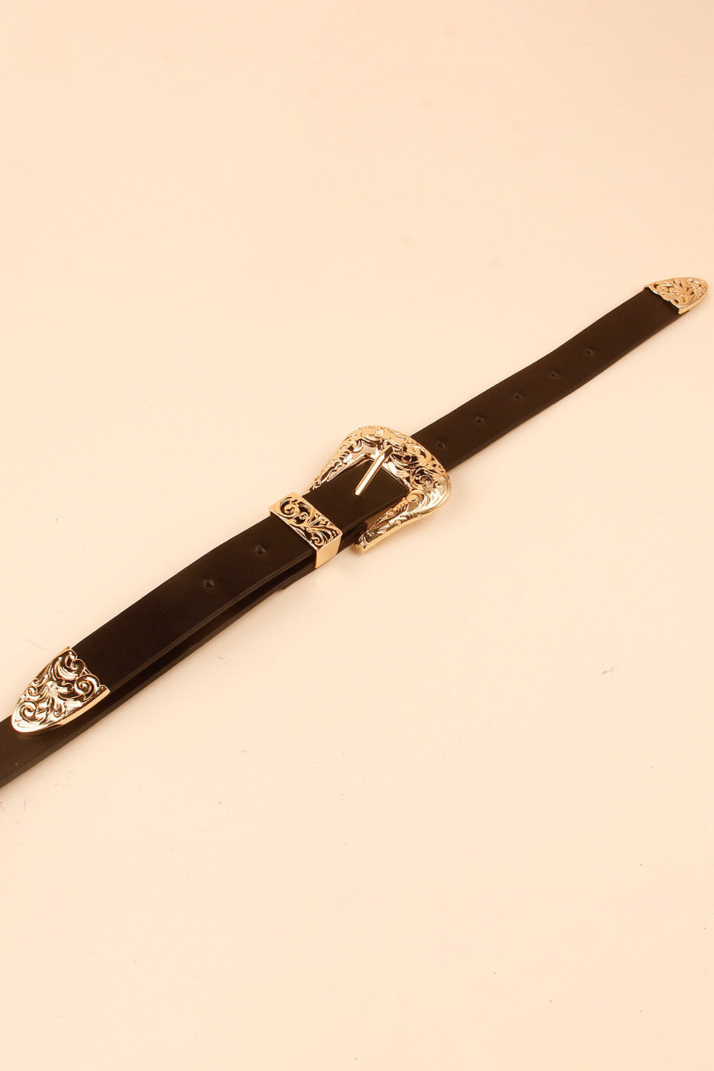 Women's Double Buckle PU Leather Belt