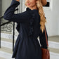 Ruffled Round Neck Balloon Sleeve Blouse