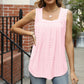 Full Size Eyelet Square Neck Tank