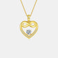 Moissanite 925 Sterling Silver Heart Necklace