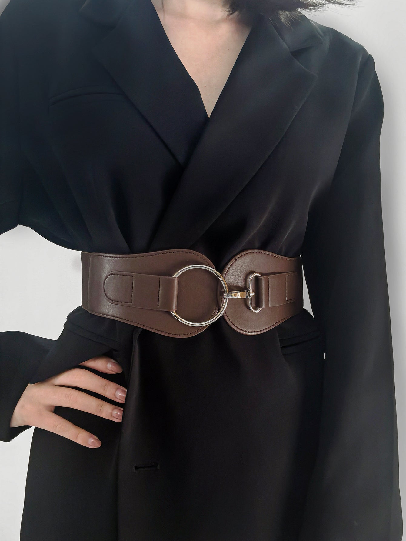 Jessica Anne Beauty PU Elastic Wide Belt