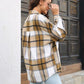 LoveByHannah Plaid Button Up Collared Neck Long Sleeve Shirt