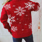 CHRISTMAS Snowflake Pattern Dropped Shoulder Sweater