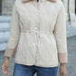 FashionToFigureTrends White Snap Down Collared Jacket