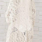 Openwork Open Front Long Sleeve Cardigan