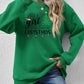 Christmas Themed Letter Graphic Round Neck Sweatshirt