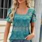 Square Neck Short Sleeve T-Shirt