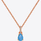 Teardrop Turquoise 4-Prong Pendant Necklace