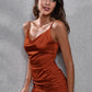 Women's TrulyMe Ruched Cowl Neck Spaghetti Strap Dress