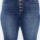 Kancan Full Size Cat's Whiskers Button Fly Denim Shorts