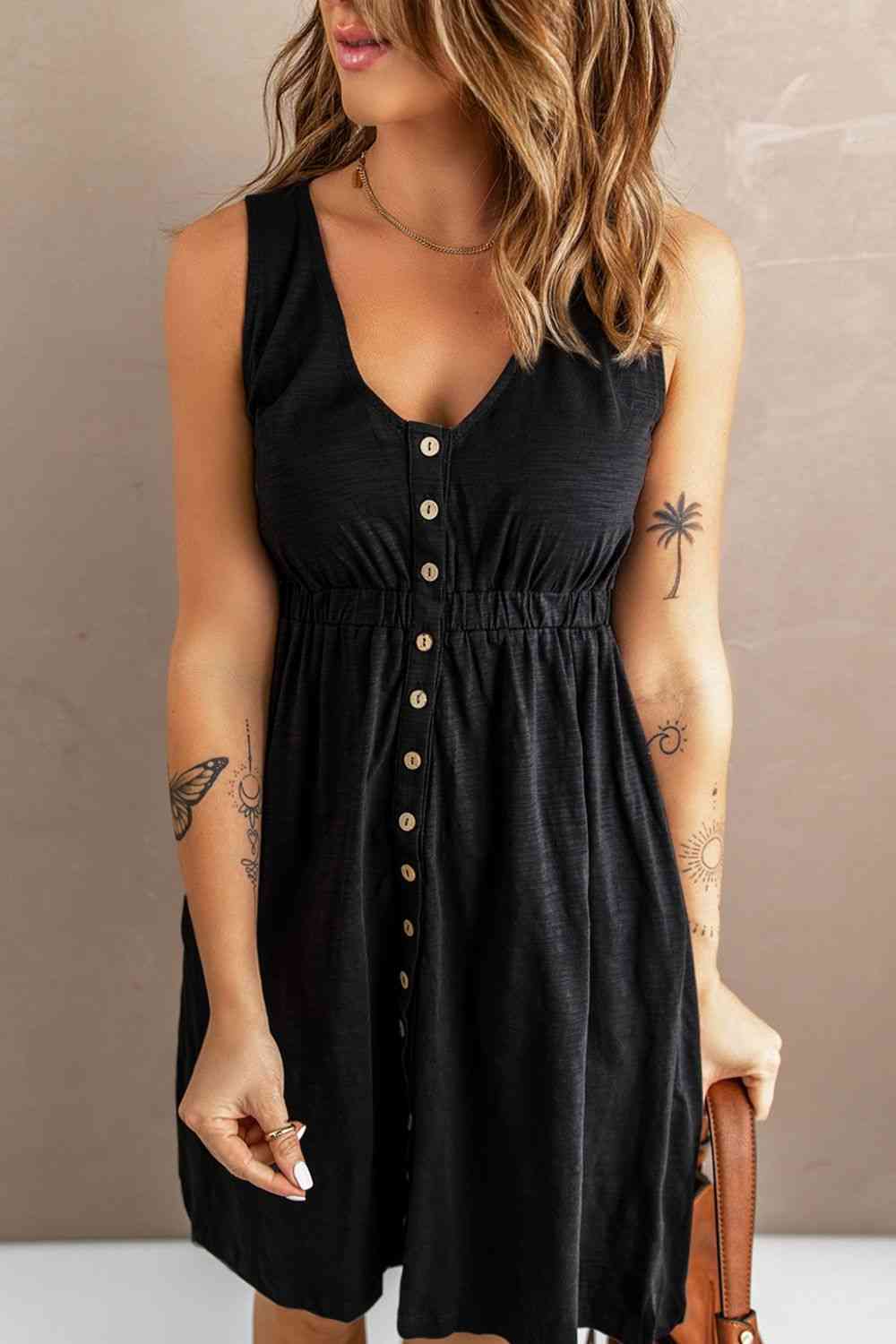 Women's Dana Sleeveless Button Down Mini Magic Dress