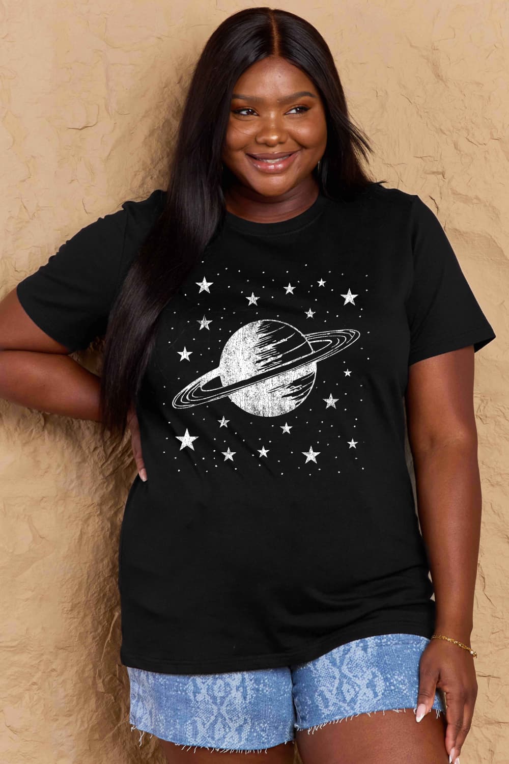 Simply Love Full Size Planet Graphic Cotton T-Shirt