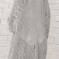 Openwork Open Front Long Sleeve Cardigan