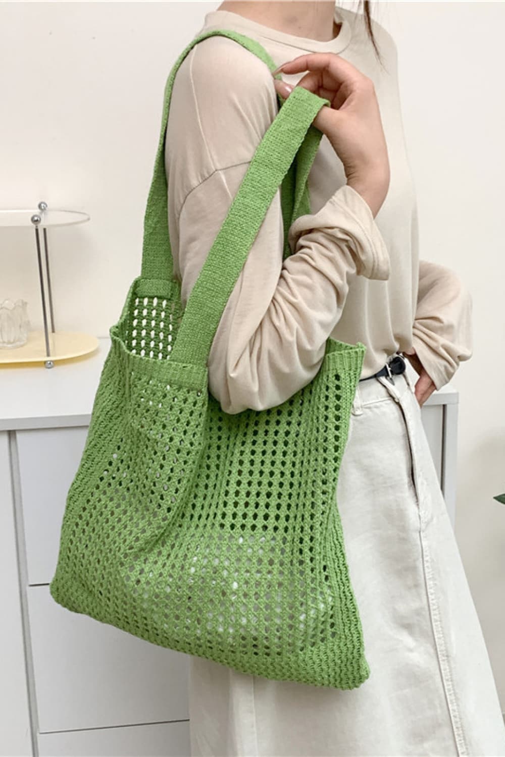 COUNTRY BEAUTY Openwork Tote Bag