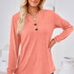 Notched Long Sleeve T-Shirt