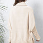 Turtle Neck Long Sleeve Ribbed Sweater