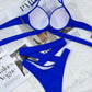 Crisscross Halter Neck Bikini Set